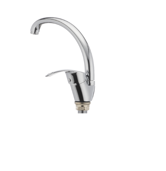 Смеситель для мойки Cron MARS-777 с высоким изливом однорычажный цинковый сплав Хром (b-CR0055) - фото 2 Смеситель для мойки Cron MARS-777 с высоким изливом однорычажный цинковый сплав Хром (b-CR0055) - фото 2