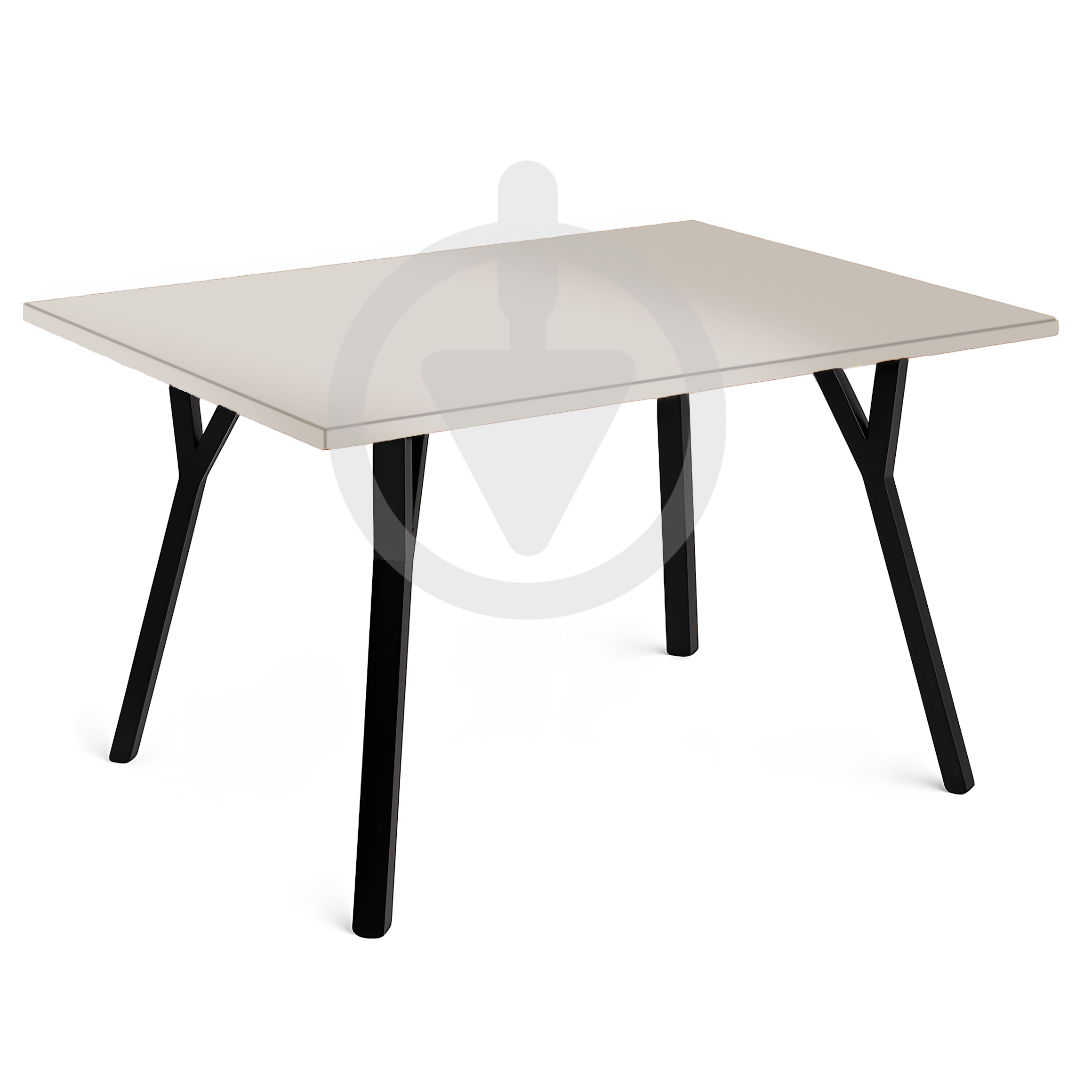 Стол кухонный прямоугольный RoMax Magnit Loft 90 см Кашемир/Черный