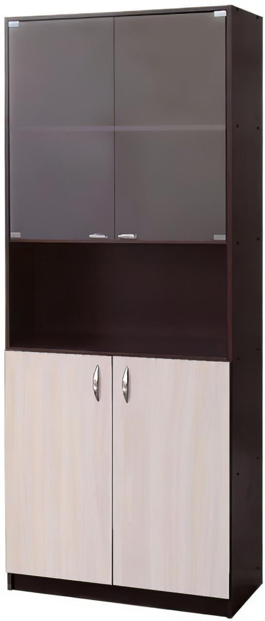 Шкаф для документов МАКСИ-Мебель тип Е 800х2000х450 Венге магия/Дуб молочный (8326)