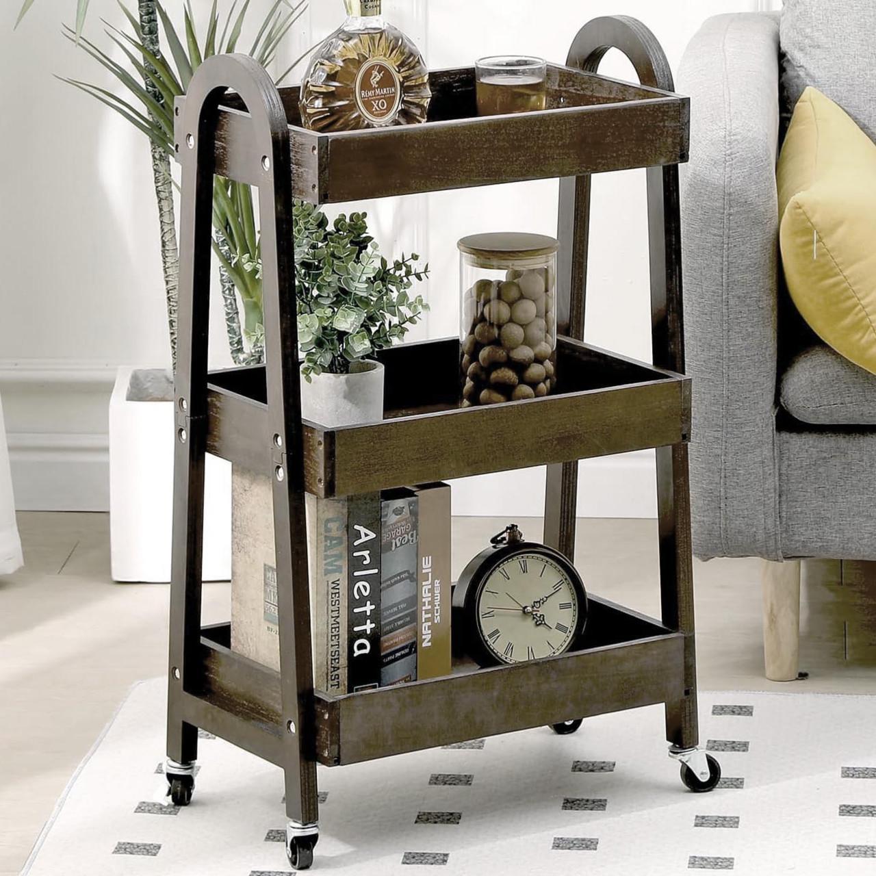 Этажерка для ванной из дерева на колесиках Талинар Мокко (АБТ-010010) Этажерка для ванной из дерева на колесиках Талинар Мокко (АБТ-010010)