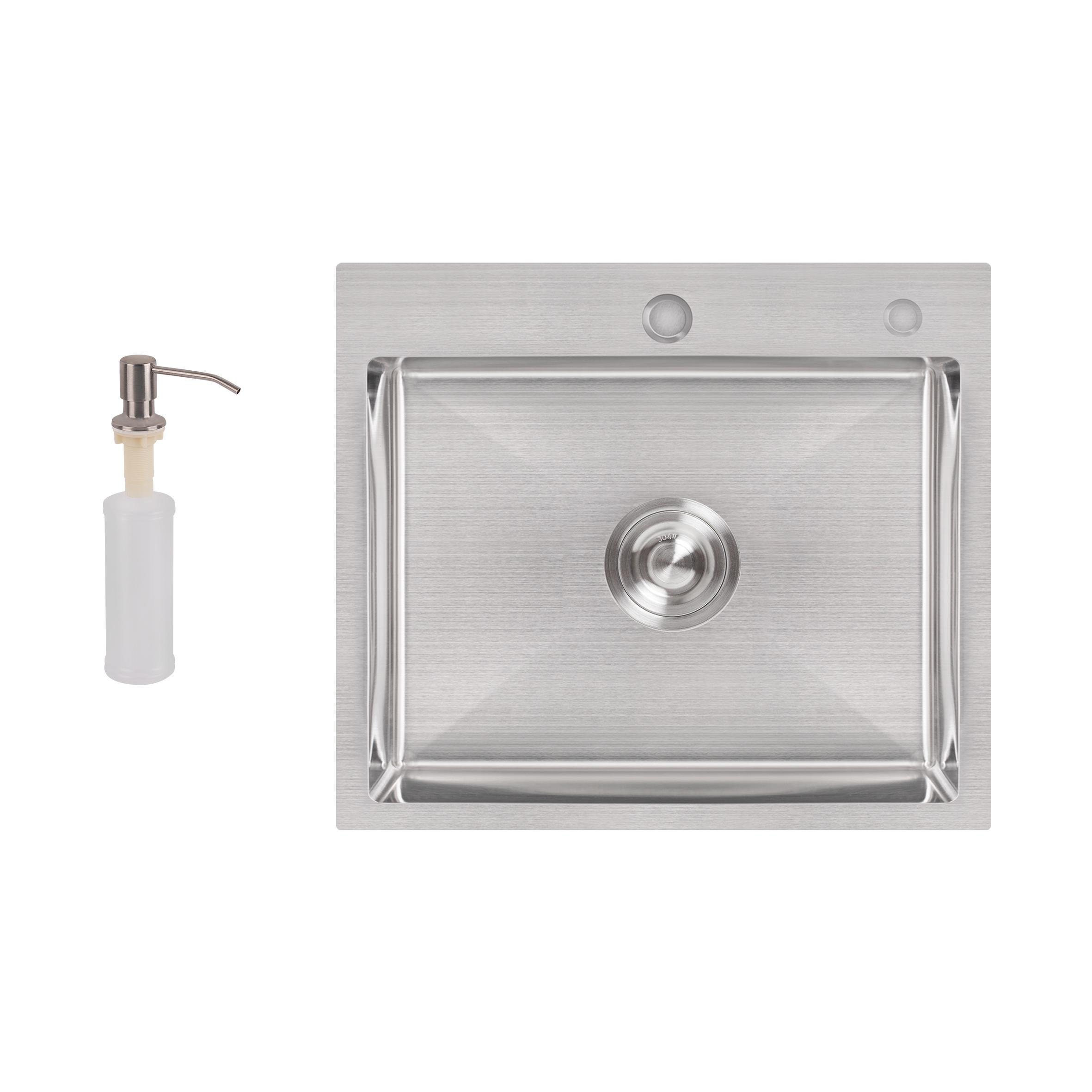 Мойка для кухни Lidz Handmade H5045 встроенная 3,0/1,0 мм Brushed Steel (LDH5045BRU35383)