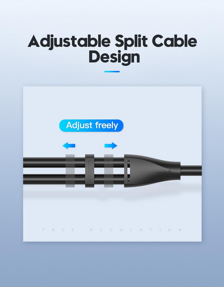 Переходник Vention 2х3.5 мм minijack-3.5 мм/minijack AUX 4-пиновый TRRS 0,6 м Черный (BBUBAB) - фото 12