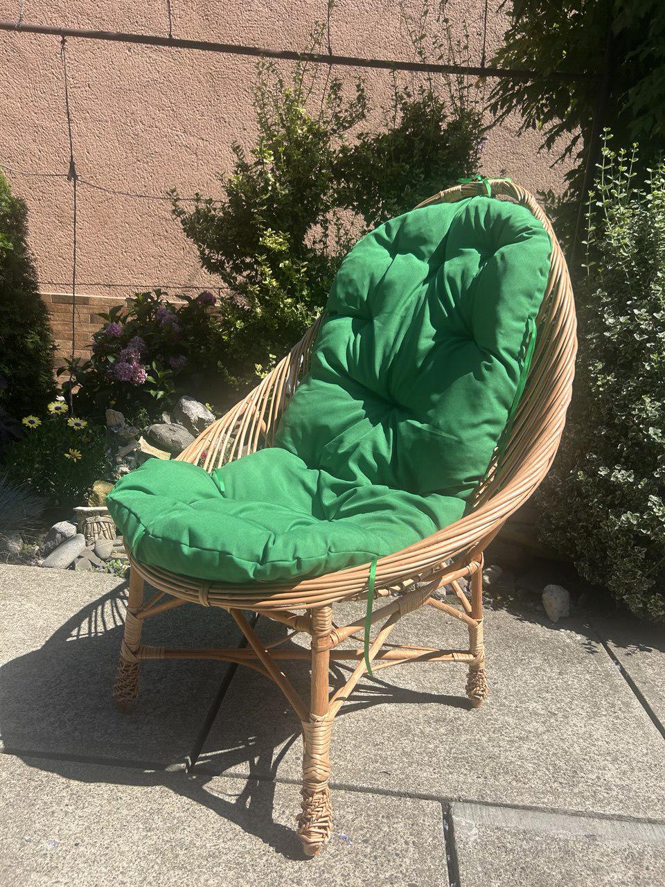 Кресло плетеное из лозы с подушкой ручная работа Сімейний Затишок Коричневый - фото 6 Кресло плетеное из лозы с подушкой ручная работа Сімейний Затишок Коричневый - фото 6