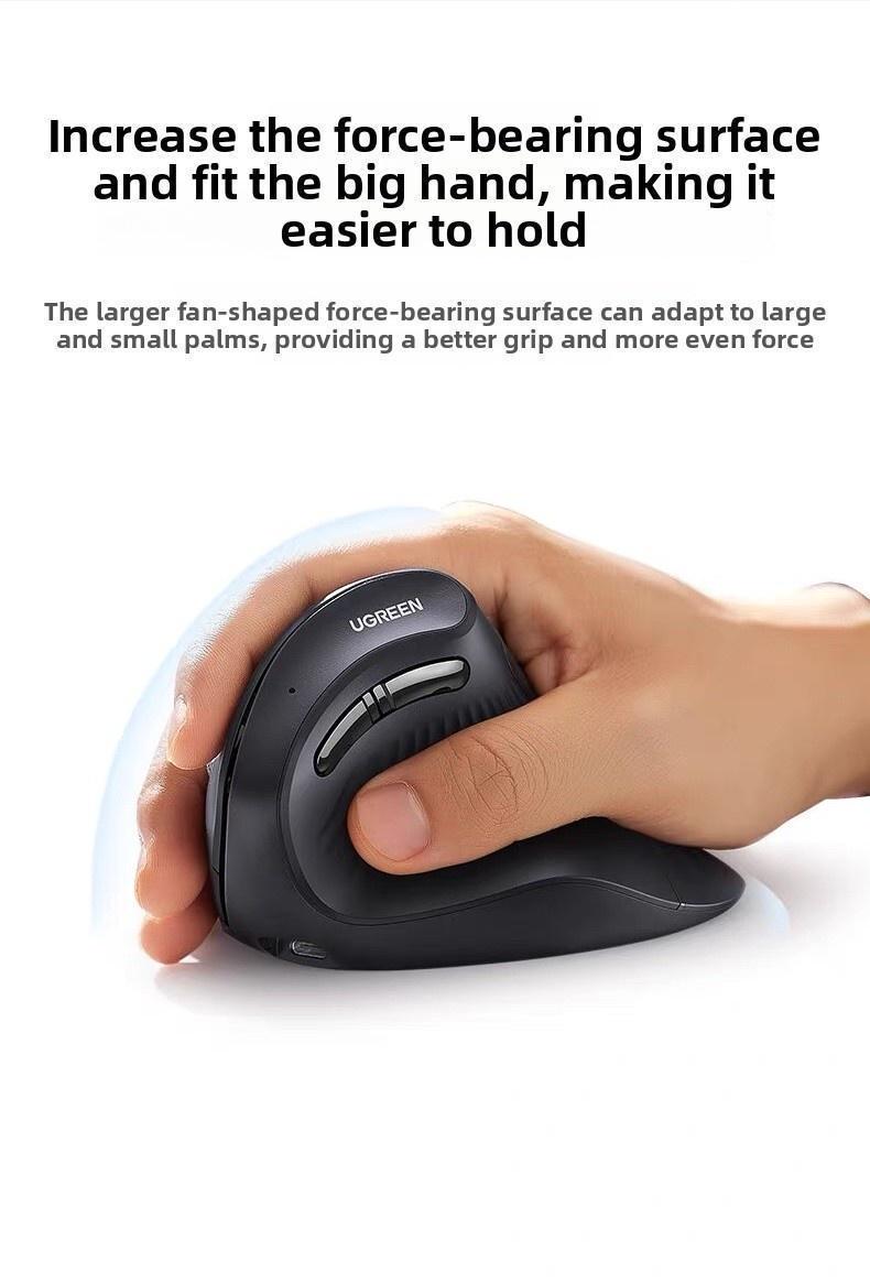 Мышь вертикальная Ugreen 2.4G 5.4 Черная (55559) - фото 5 Мышь вертикальная Ugreen 2.4G 5.4 Черная (55559) - фото 5