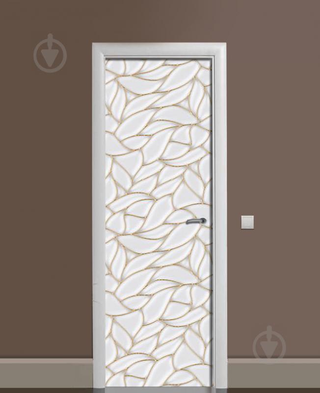 Наклейка на дверь Zatarga «Сплетение шёлка» 650х2000 мм виниловая 3Д наклейка декор самоклеящаяся