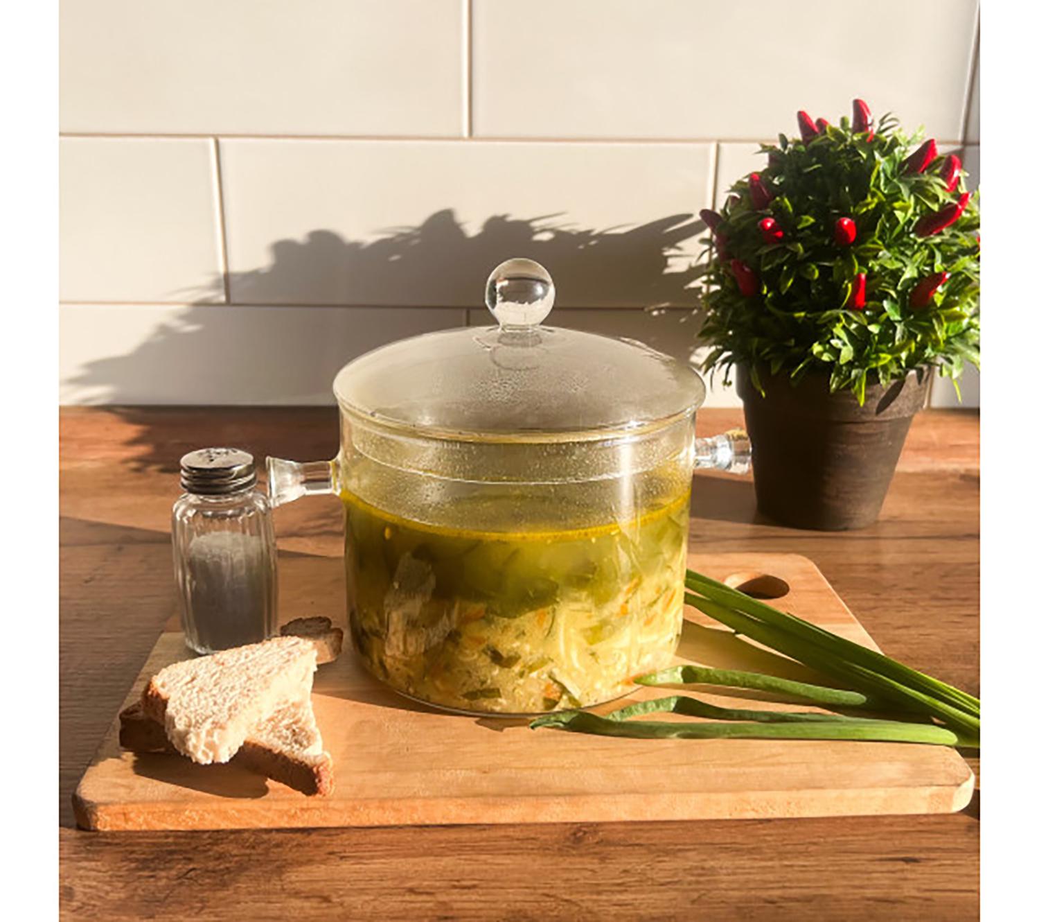 Каструля скляна з кришкою S&T кругла 1,5 л (87670) - фото 4