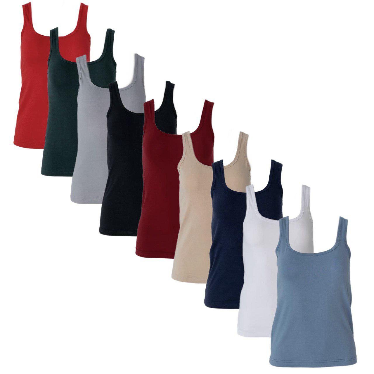 Набір майок базових жіночих 3XL 9 шт. Різнокольоровий (17-6) Набір майок базових жіночих 3XL 9 шт. Різнокольоровий (17-6)