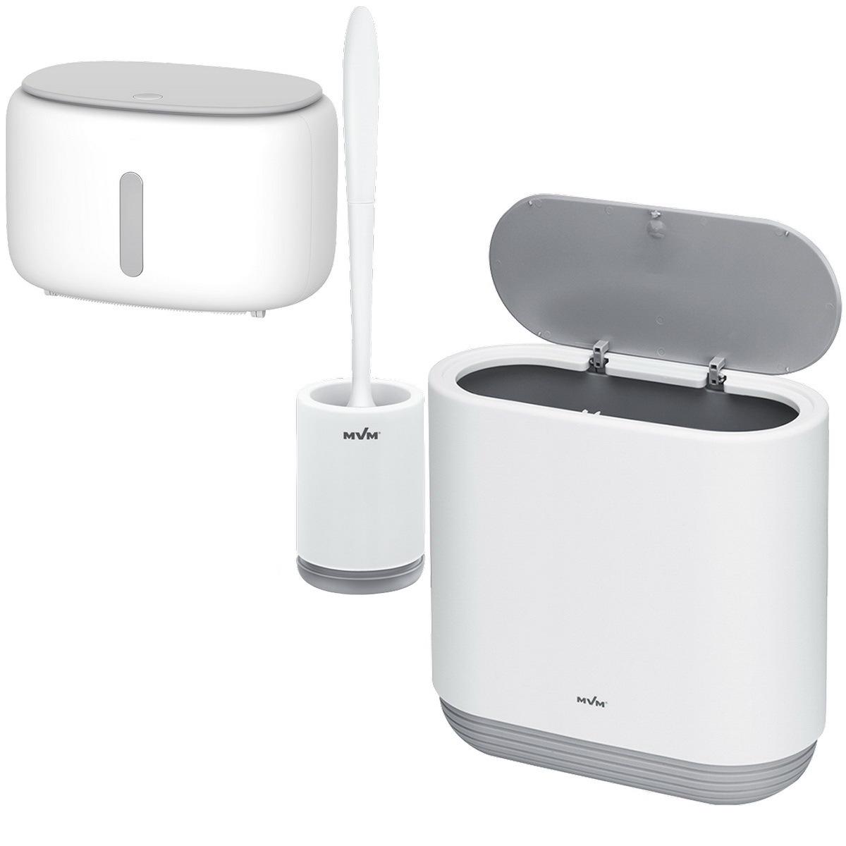 Набір аксесуарів для ванної MVM №33 MVM-MH-33 white/gray Сірий (228057)