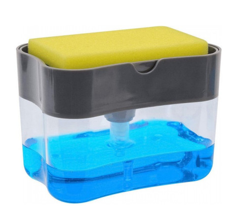 Диспенсер для миючого засобу SOAP PUMP SPONGE CADDY з місцем для губки (17945060)