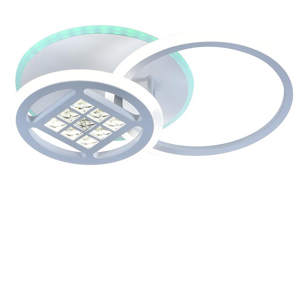Люстра потолочная светодиодная акриловая Light House SRS-1928/2B WH RGB 68 W/7 W Белый