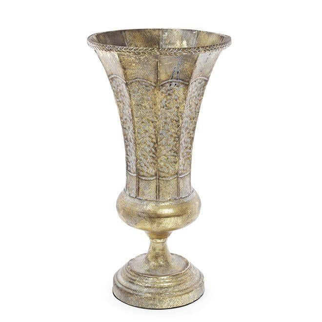 Ваза металлическая Flora 38 см Золотой (32629)