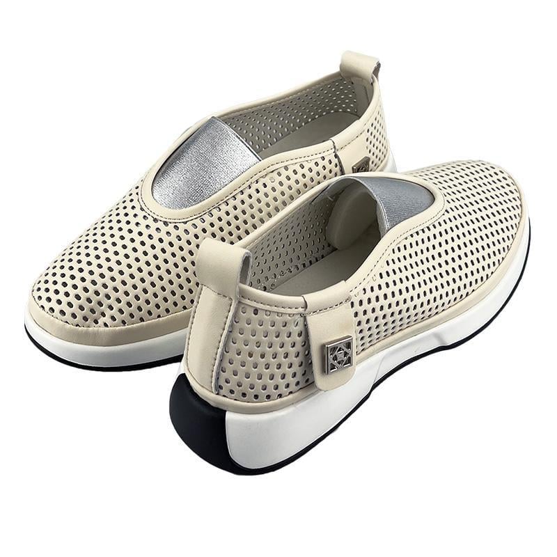 Мокасини жіночі перфорована шкіра 7061-6 p. 38 24,5 см Бежевий - фото 3 Мокасини жіночі перфорована шкіра 7061-6 p. 38 24,5 см Бежевий - фото 3