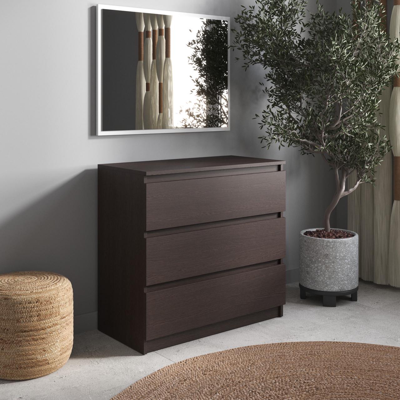 Комод з шухлядами Вайс R-3 80х40х75 см Венге Темний (30302419) - фото 1 Комод з шухлядами Вайс R-3 80х40х75 см Венге Темний (30302419) - фото 1