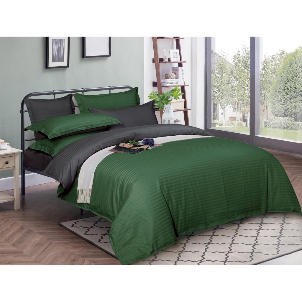 Комплект постельного белья MirSon 30-0017+30-0012 Galatee satin-stripe семейный 160х220 см (215775)