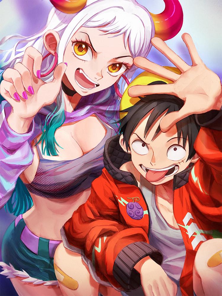 Алмазная мозаика SHLab Аниме One Piece Луффи и Ямато SH-32688 30x40 см (32688)