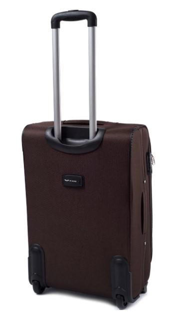 Чемодан тканевый Wings 6802 S на 2 колесах Коричневый (CETKNWI6802SM2KOR) - фото 3