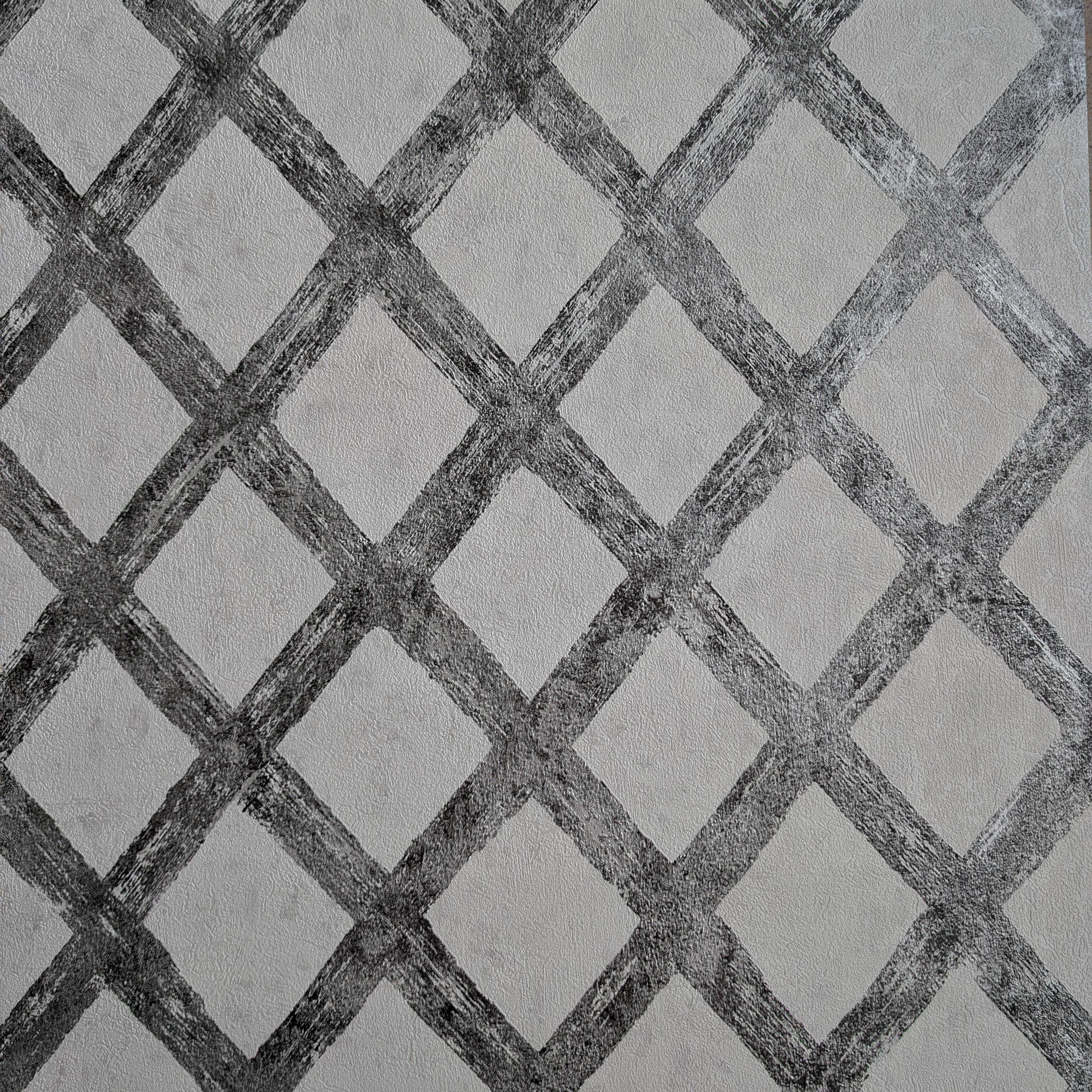 Обои виниловые на флизелиновой основе Emiliana Parati Unconventional 50003 Ромбы Серый