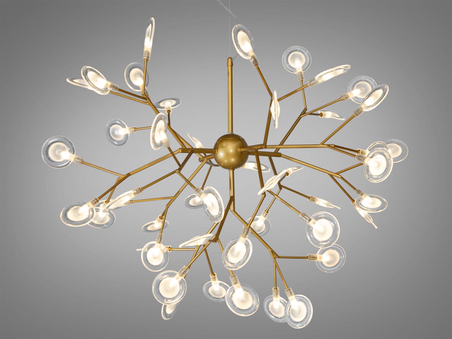 Люстра подвесная Светлячок 45 ламп Золотой сатин (887-45C GD) - фото 3