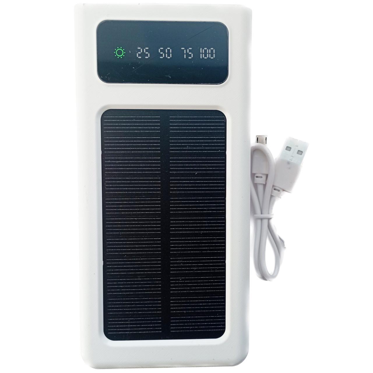 Повербанк Solar 50000 mAh 4в1 із екраном та ліхтариком White (11223) - фото 2