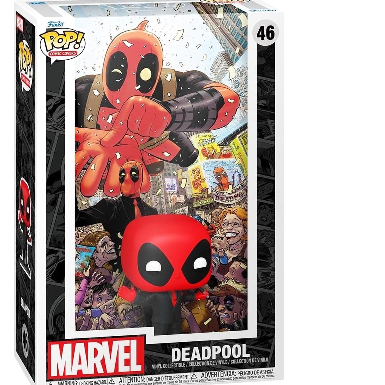 Дитяча ігрова фігурка Funko Pop! Дедпул у чорному костюмі в колекційному боксі Marvel (76085)