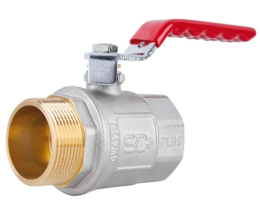 Кран шаровой Thermo Alliance Standart 1 1/2" ВН прямой никель PN40 рычаг (SD605NW40PN40)