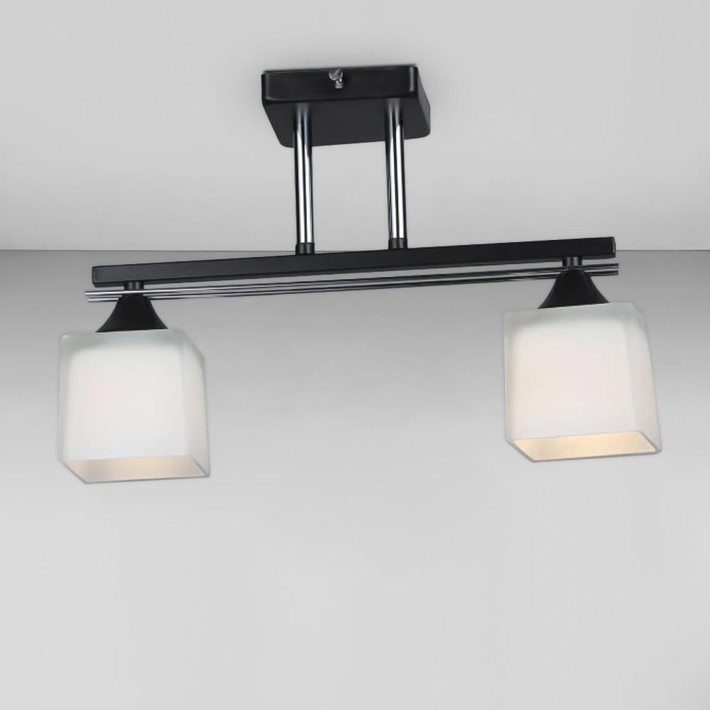 Люстра потолочная Light House SRS-18940/2 Черный/Хром/Белый