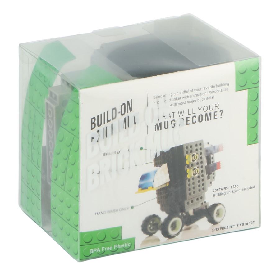 Чашка лего Build-On Brick Mug пластик 350 мл Черный