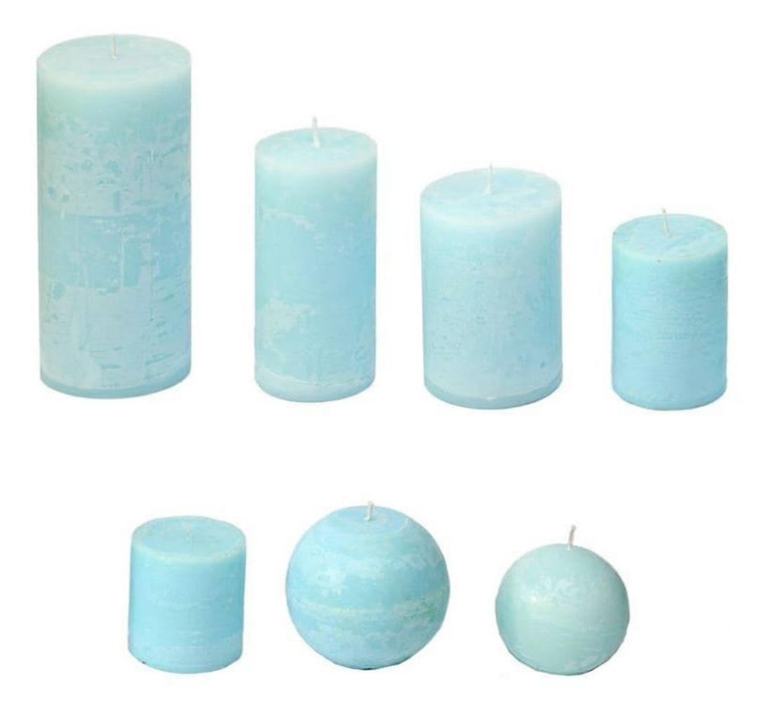 Набор парафиновых свечей Голубой - фото 2 Набор парафиновых свечей Голубой - фото 2