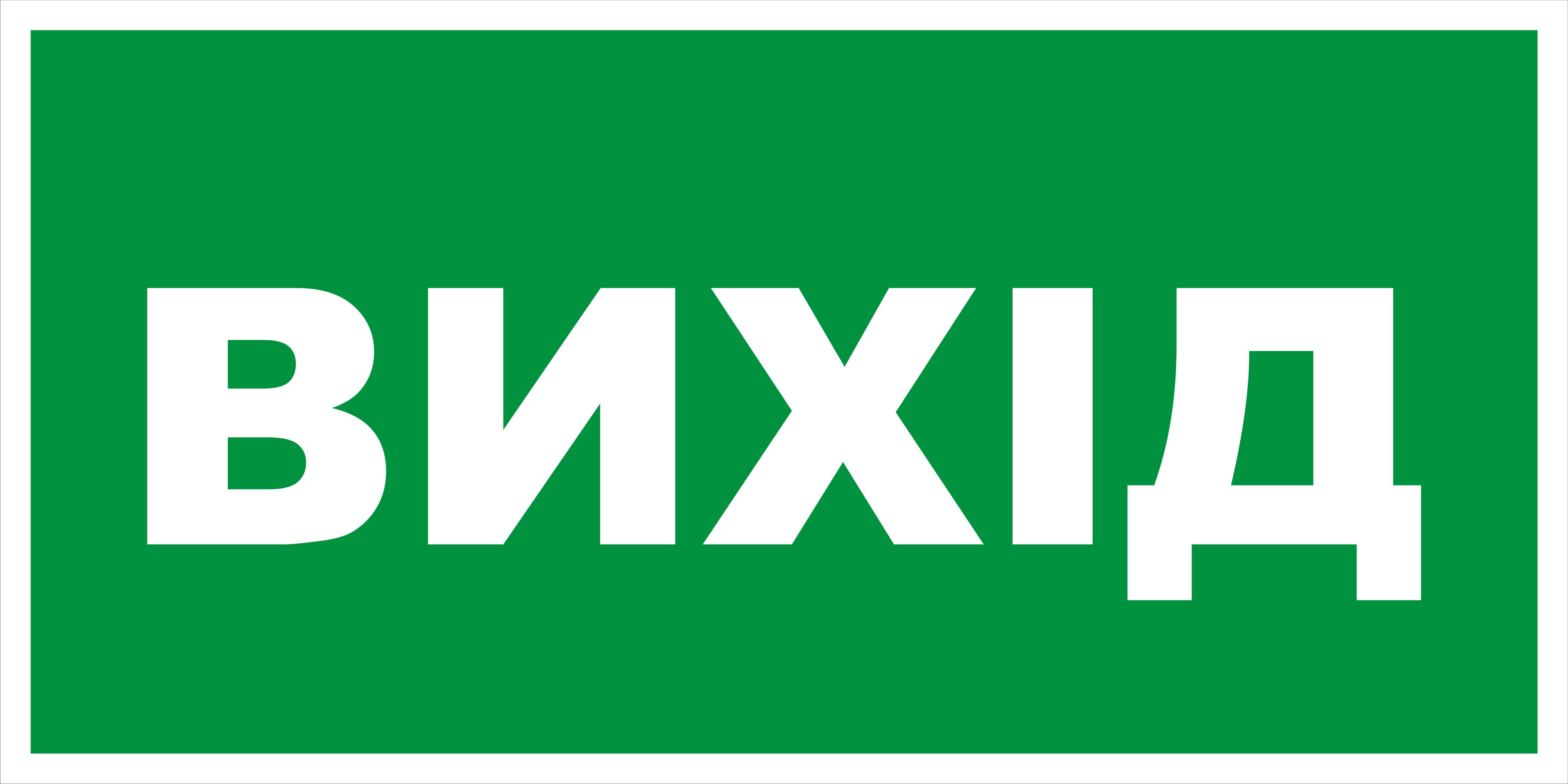 Табличка вихід 30х15см (00179)