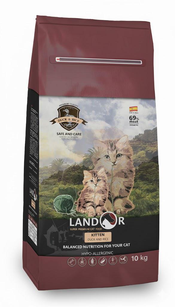 Корм сухий для кошенят LANDOR Kitten Duck&Rice Качка з рисом 10 кг (31365273)