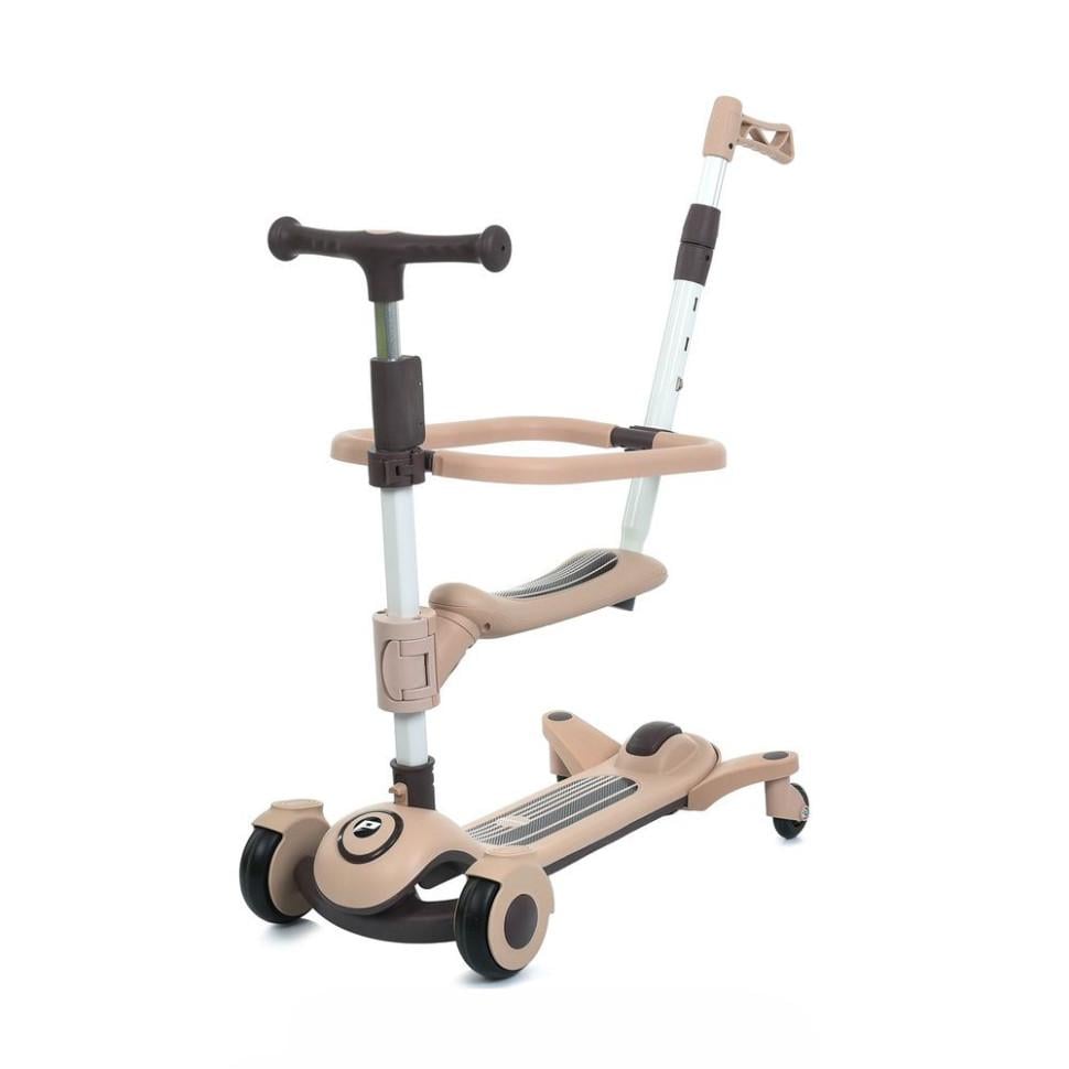 Самокат Bambi триколісний 3в1 з музикою та світлом Бежевий (DS-171-S-391)