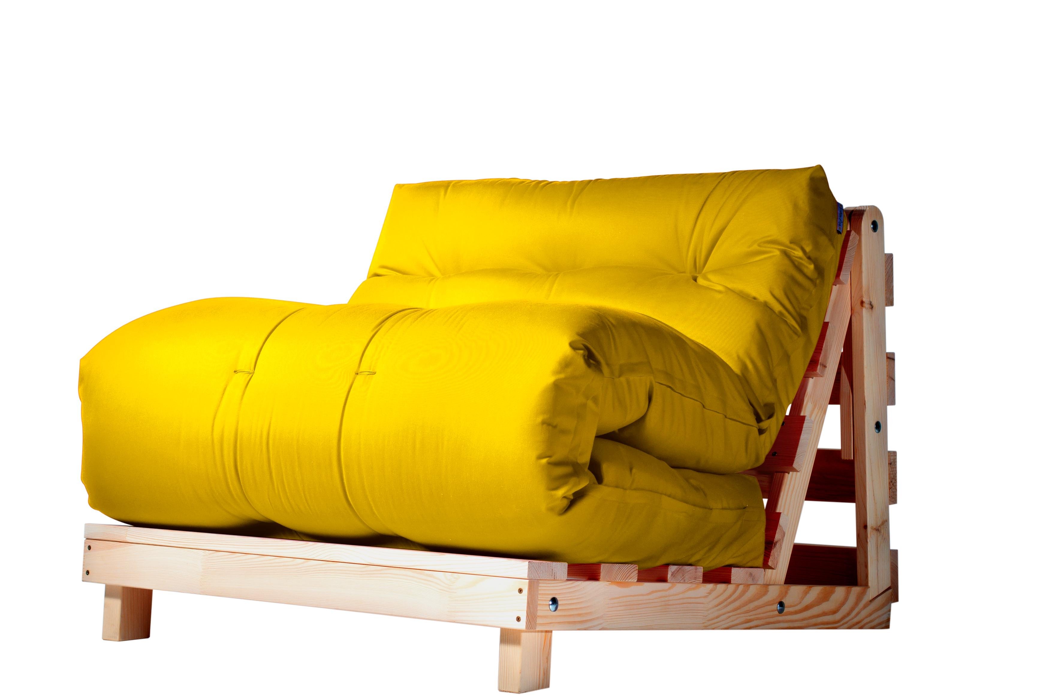 Кресло-футон Futon Chair раскладное 90х200 Желтый