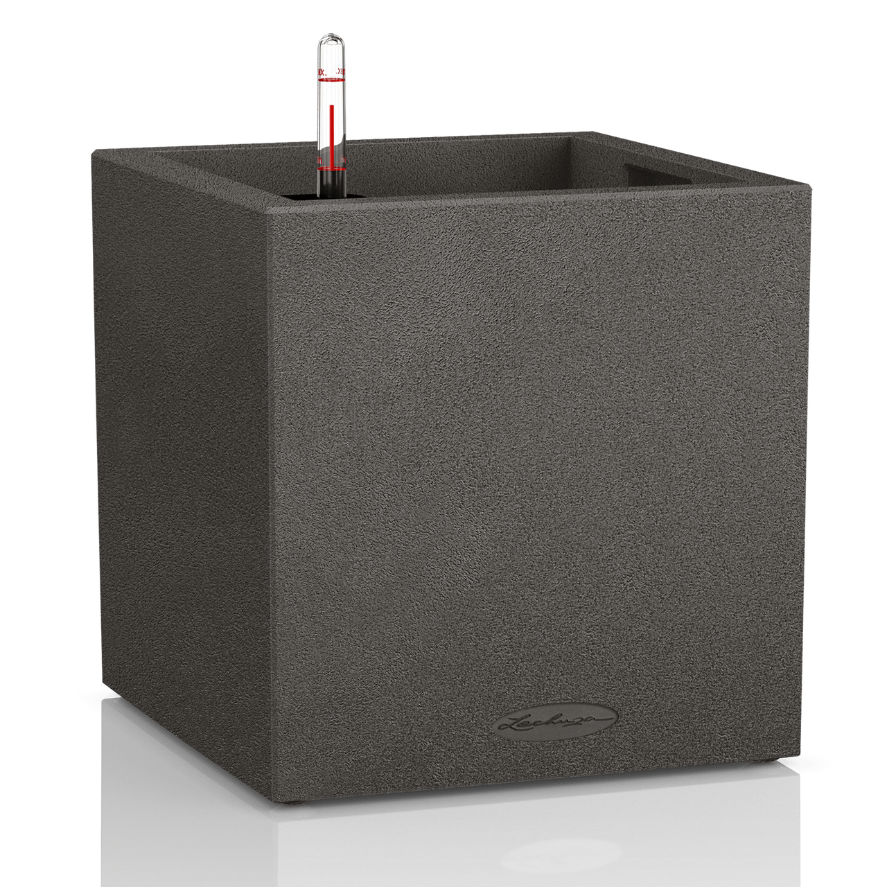 Розумний горщик Lechuza Canto Stone Low 40 квадратний 29 л 40x40 см Графітовий чорний