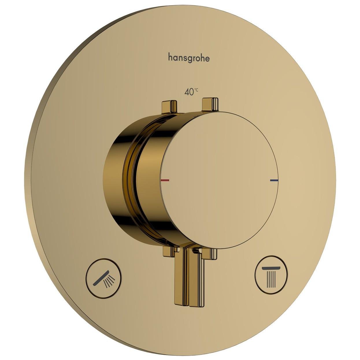 Внешняя часть смесителя Hansgrohe Ecostat Comfort 33715990 с Золотой термостатом (257631)