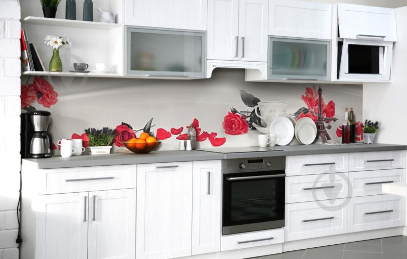 Скинали на кухню Zatarga «Дорога из лепестков» 600х2500 мм виниловая 3Д наклейка кухонный фартук самоклеящаяся