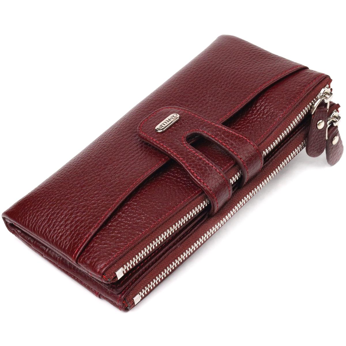Кошелек женский CANPELLINI Wallet 21636 кожа Бордовый