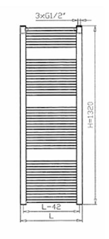 Полотенцесушитель водяной TRINNITY 1003W 600/1320 мм KD22 Белый (SW-107234) - фото 2 Полотенцесушитель водяной TRINNITY 1003W 600/1320 мм KD22 Белый (SW-107234) - фото 2