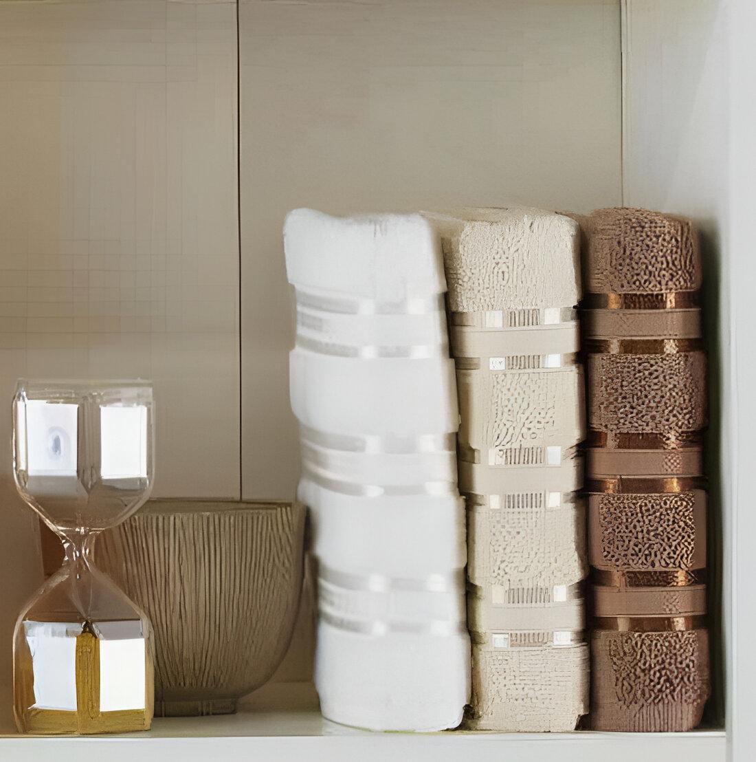 Набор полотенец Gursan Cotton Stripe Micro Deluxe 50х90 см 3 шт. Brown (14319363)