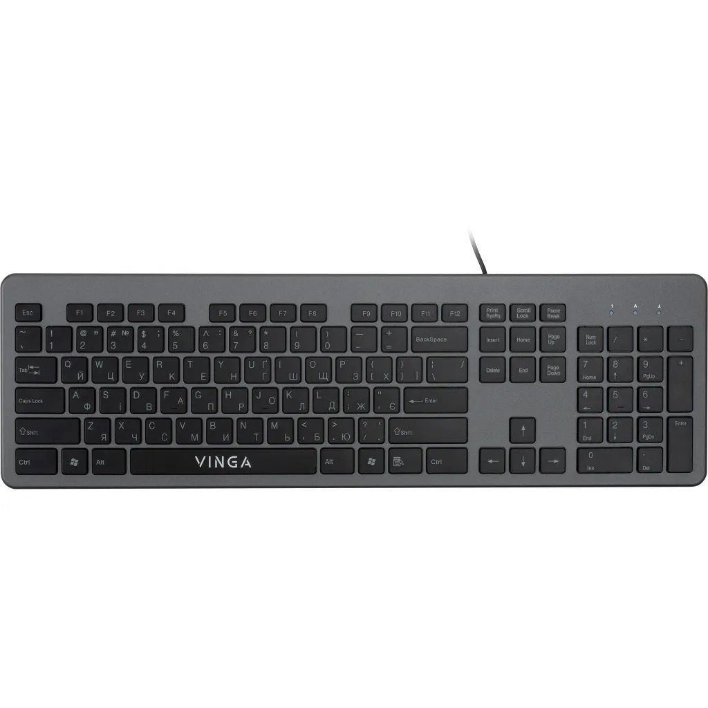 Клавіатура Vinga KB735 Black/Grey (37730776)