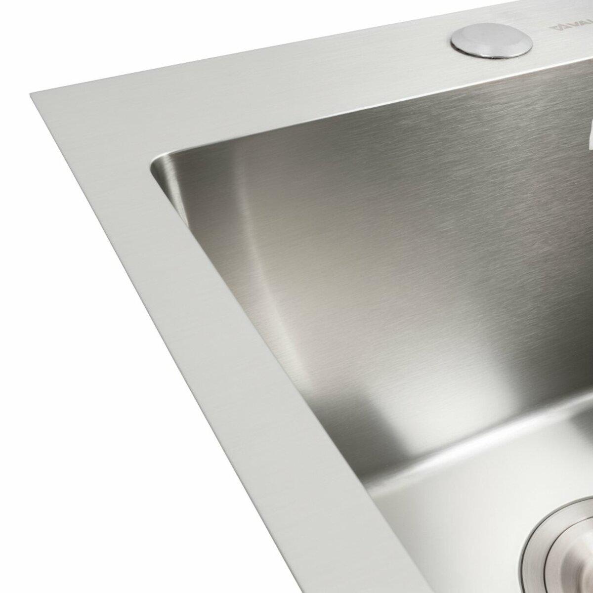 Мийка Valeso Handmade із змішувачем Valeso NS02A 40x50 см (032303) - фото 5 Мийка Valeso Handmade із змішувачем Valeso NS02A 40x50 см (032303) - фото 5