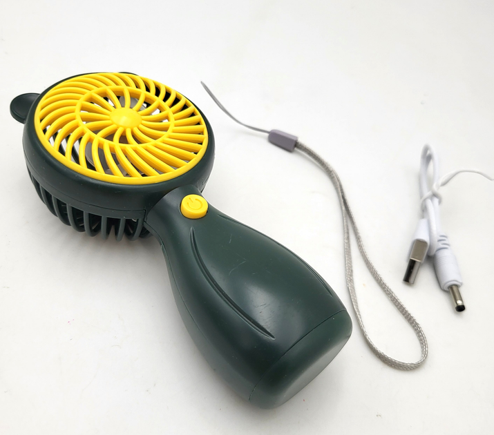 Вентилятор ручний акумуляторний Handy Mini Fan JX-998 з ручкою d 6 см Зелений (ML-04462-3) - фото 4