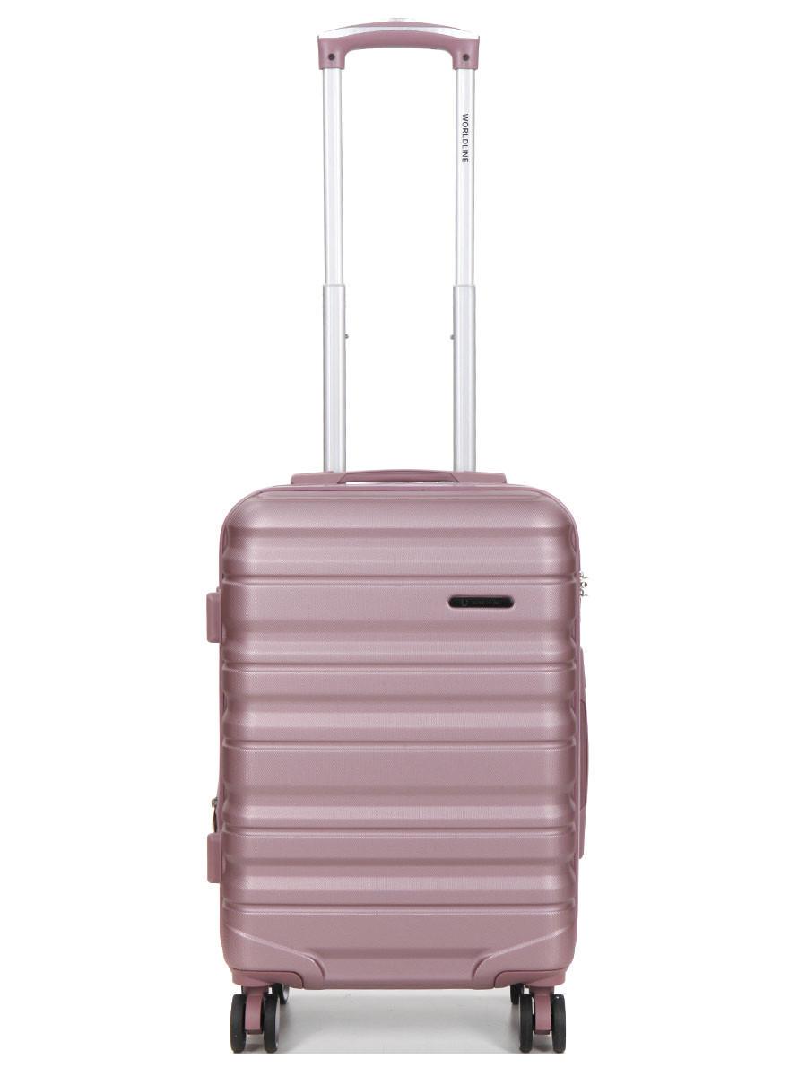 Чемодан ручная кладь Worldline S 55х35х20+5 см 42 л 2,8 кг Розовый (628)