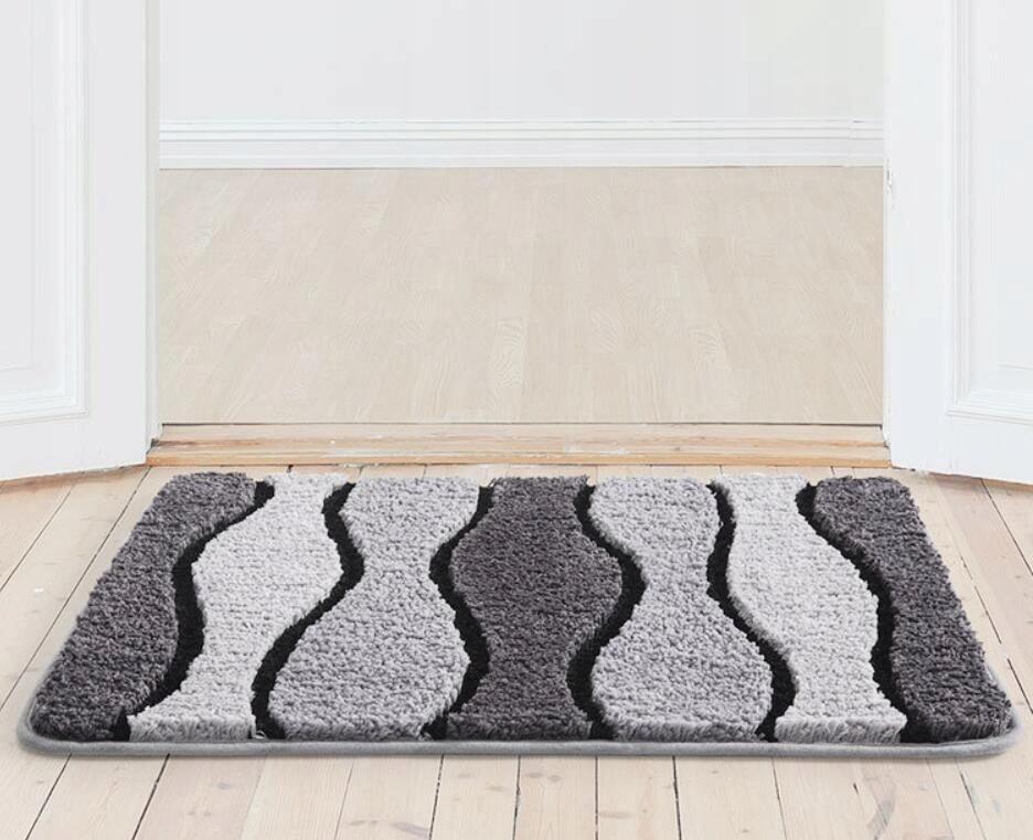 Коврик для ванной Волны антискользящий 50х80 см Серый (2591676169) - фото 2