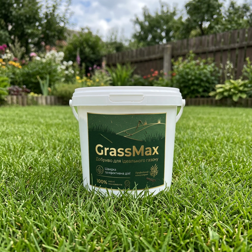 Удобрение для газона комплексное GrassNature GrassMax густой зеленый газон 2 кг (38470523)
