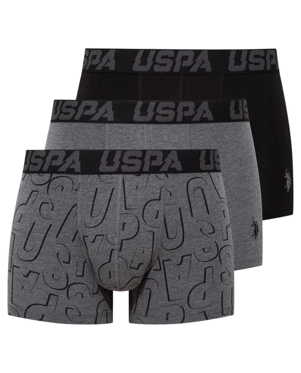 Набор трусов-боксеров мужских US Polo ASSN 80496 3 шт. XL Разноцветный (8680557420548)