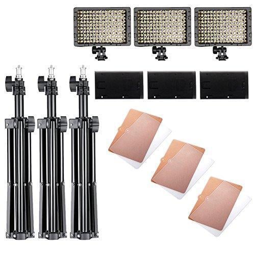 Комплект Led света Neewer 3х led со стойками и софтбоксами сумка для переноски