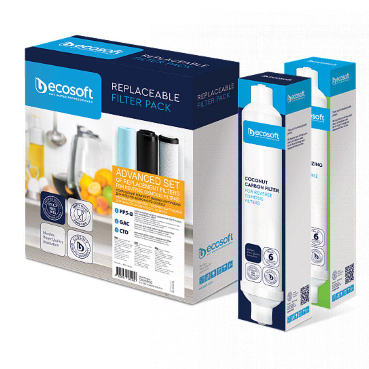 Піврічний комплект картриджів Ecosoft Absolute покращений з мінералізатором