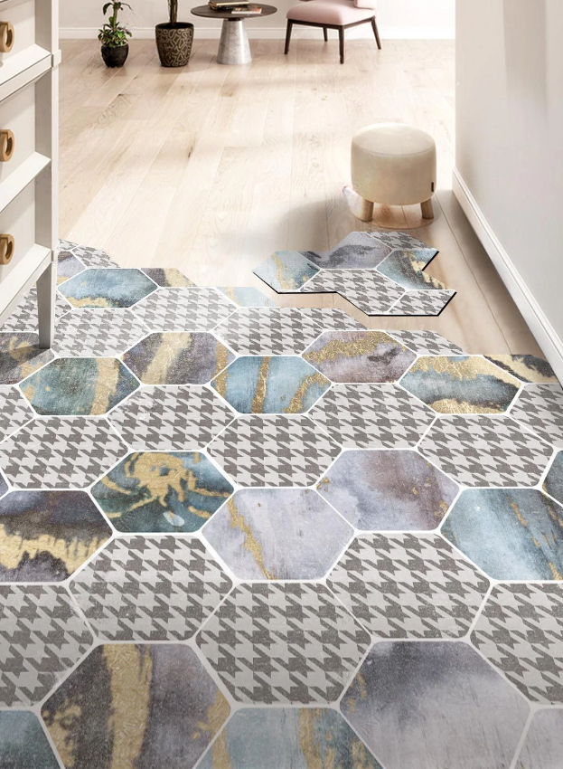 Грязезащитный коврик придверный Graphic Design Monochrome ПВХ 60х120 см (KRS023)