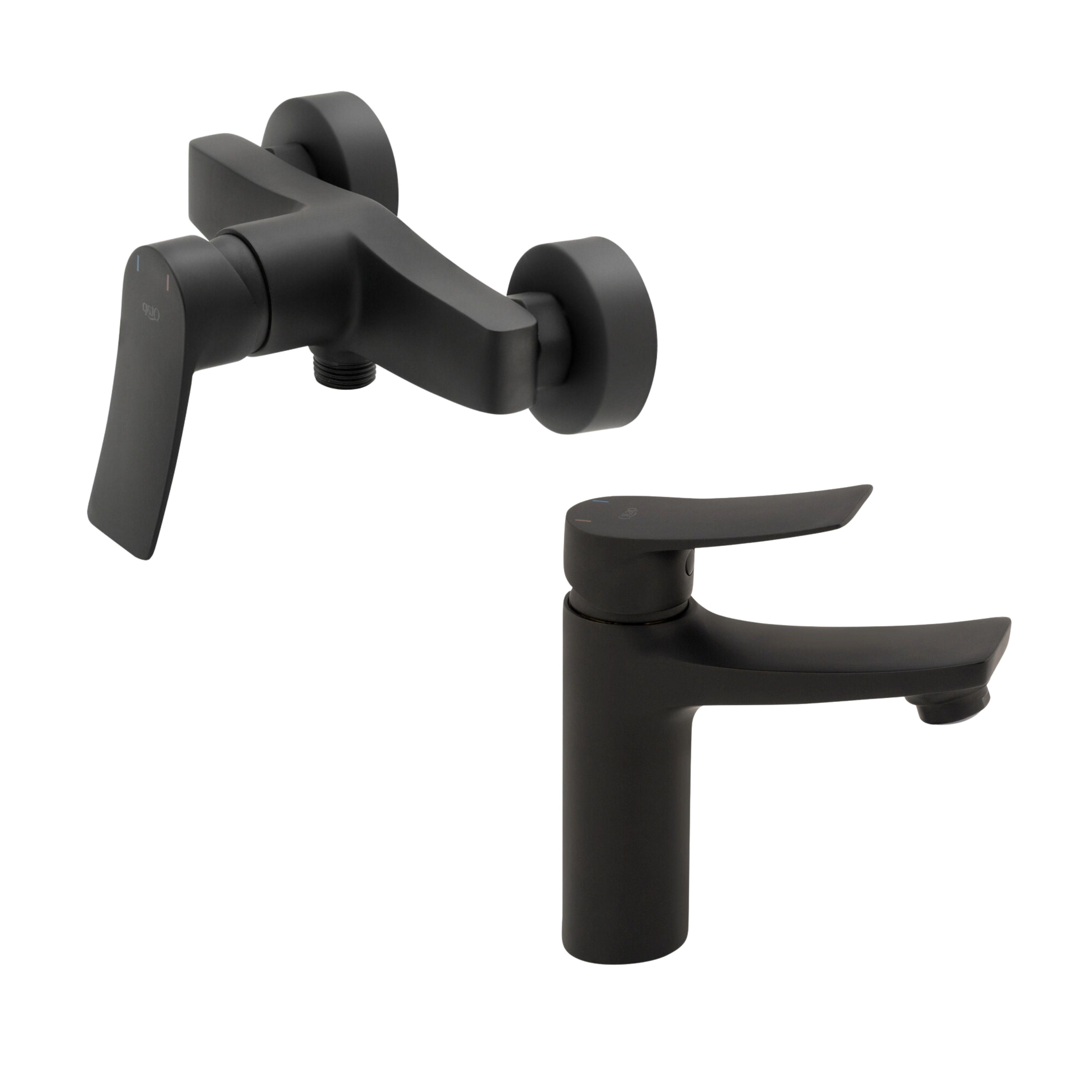 Набор смесителей для ванны Q-tap Nihonto QTNH1022101CB47262 Черный (235396)