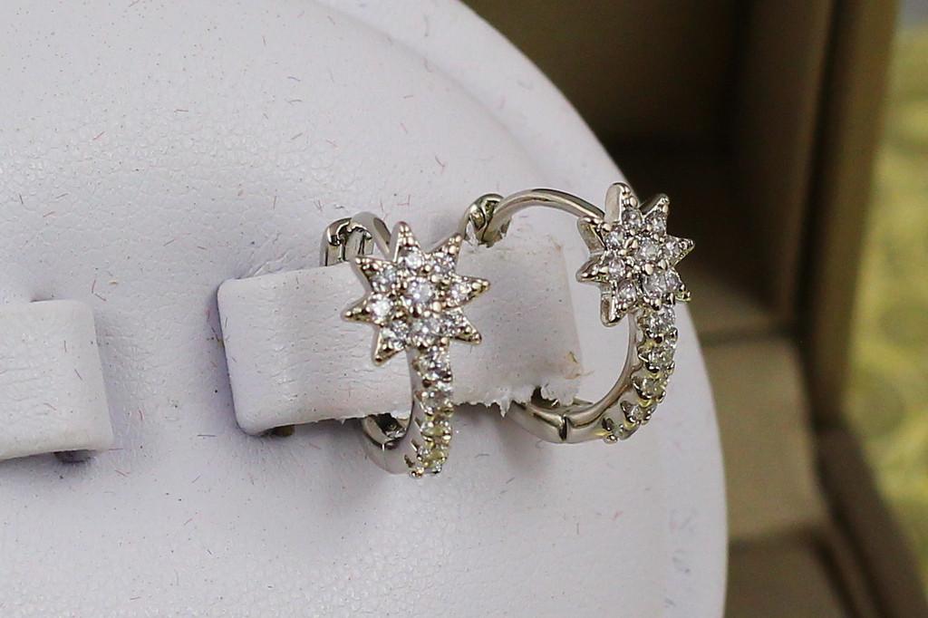 Серьги Xuping Jewelry Царевная метель 1,2 см Серебристый (1921973610)